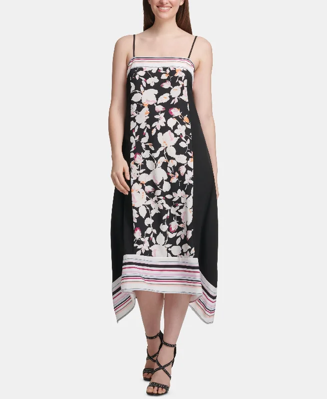 Price Smash DKNY Striped Floral Print Dress