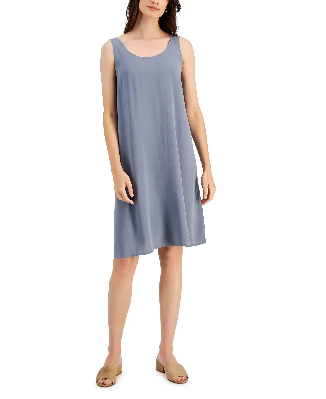 Inventory Reduction Eileen Fisher Womens Silk Sleeveless Dress