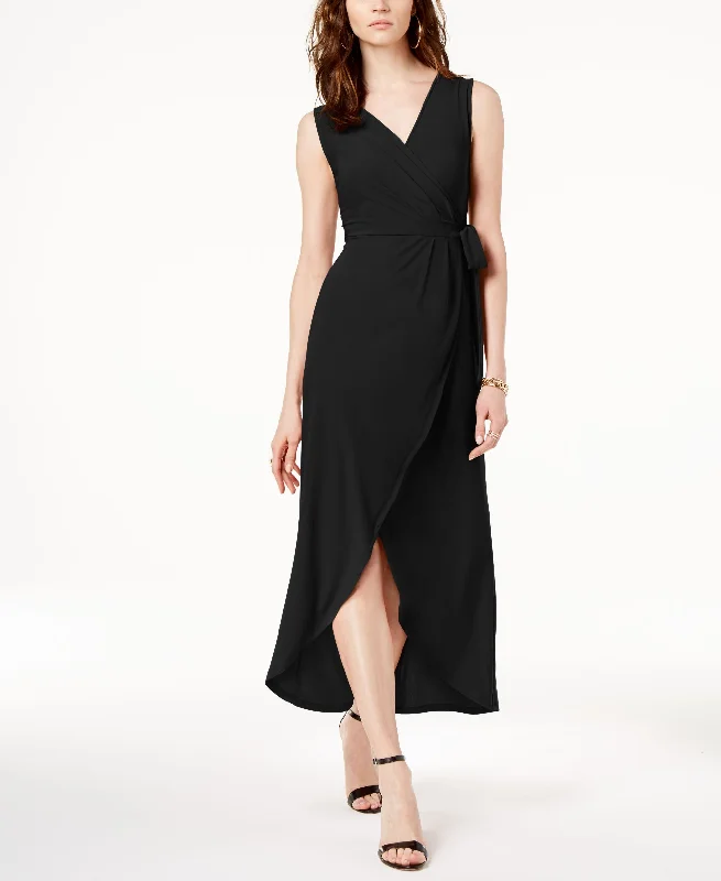 Limited Time Offer Faux Wrap Tulip Hem Dress