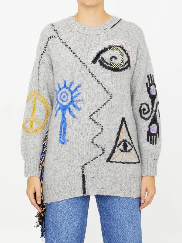Closeout Folk Embroidery Jumper