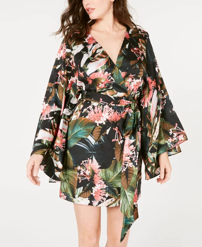 Blowout Deals Guess Pansy Printed Faux Wrap Dress