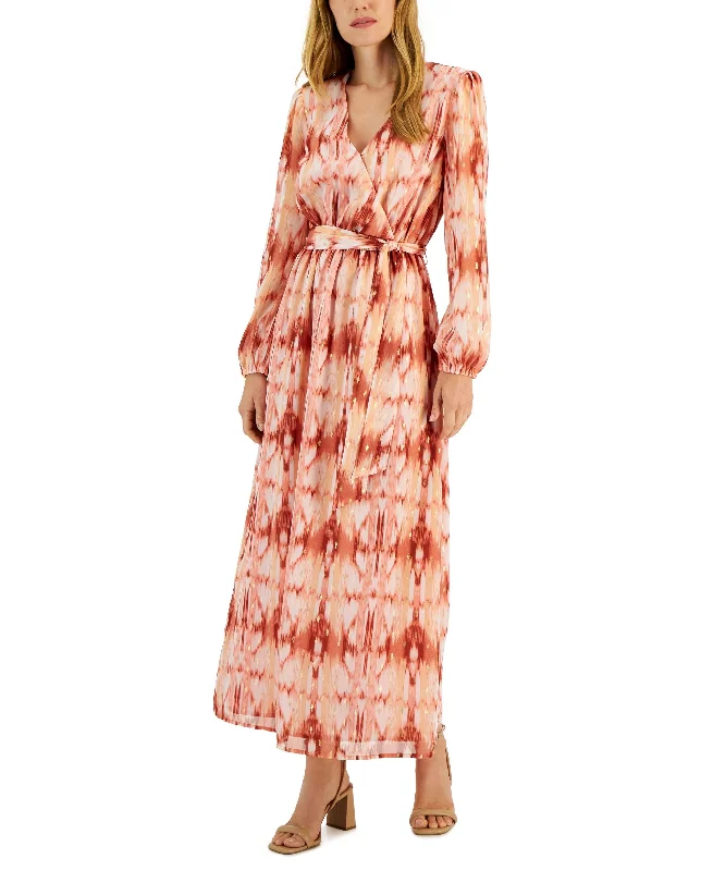 Huge Discounts INC International Concepts Womens Printed Surplice Midi Dress