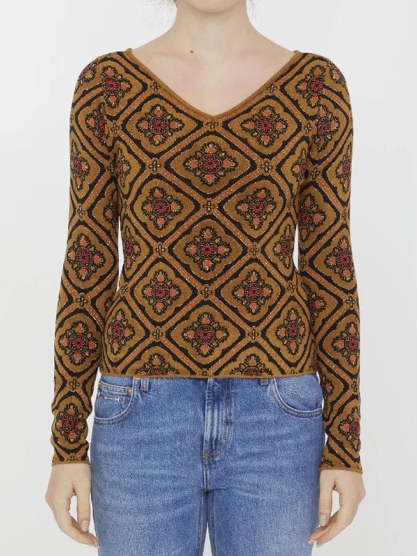 Bonus Savings Jacquard Fabric Jumper