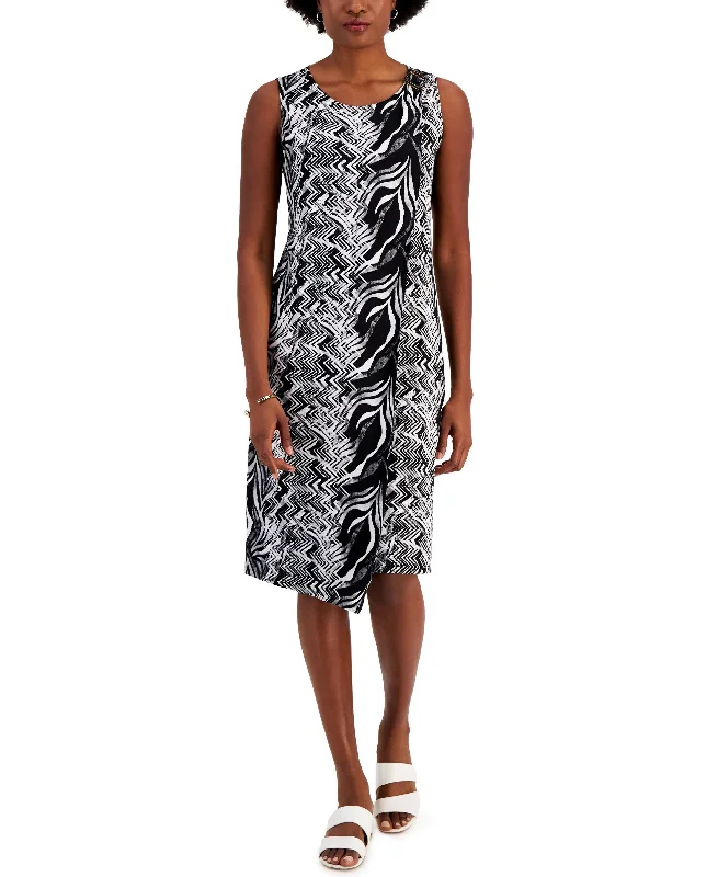 Fantastic Deals JM Collection Womens Abstract Animal Print Dress