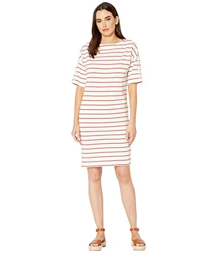 Markdowns Lauren Ralph Lauren Stripe Print Boatneck Cotton Jersey Dress