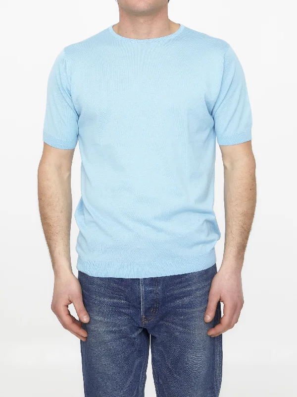 Savings Bonanza Light-blue Cotton Jumper