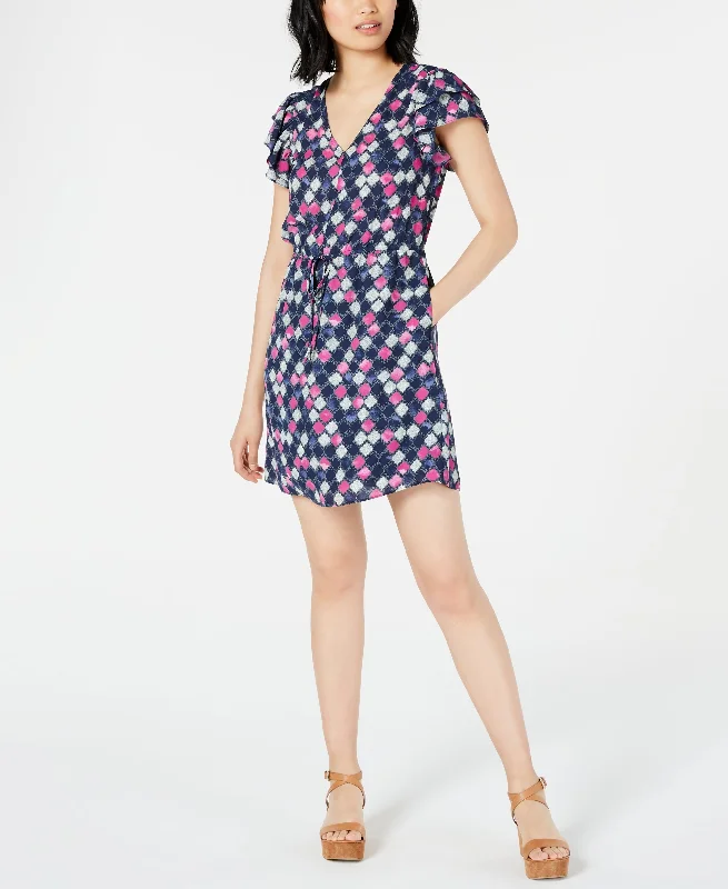 Customer Appreciation Sale Printed Flutter-Sleeve Dress