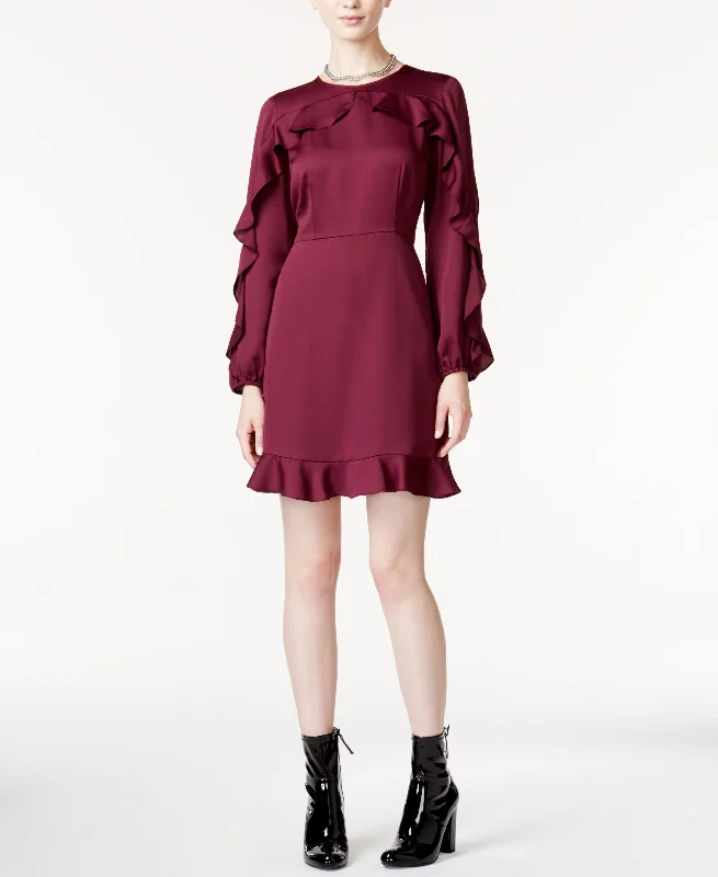 Bargain Bin Maison Jules Ruffled Long Sleeve Dress