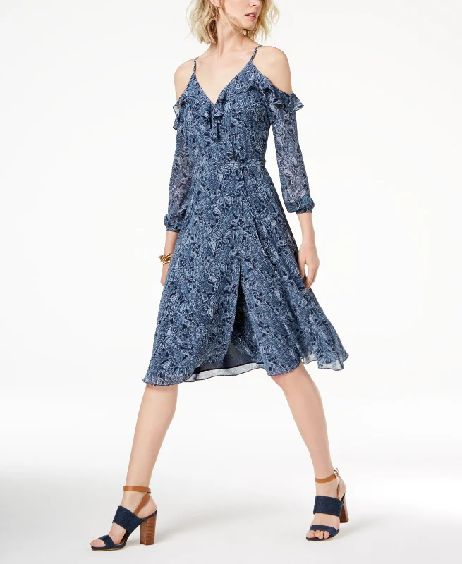 Amazing Deals Michael Michael Kors Cold Shoulder Wrap Dress