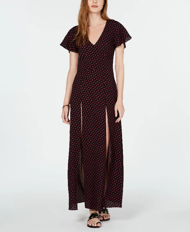 Markdowns Michael Michael Kors Printed High Slit Dress