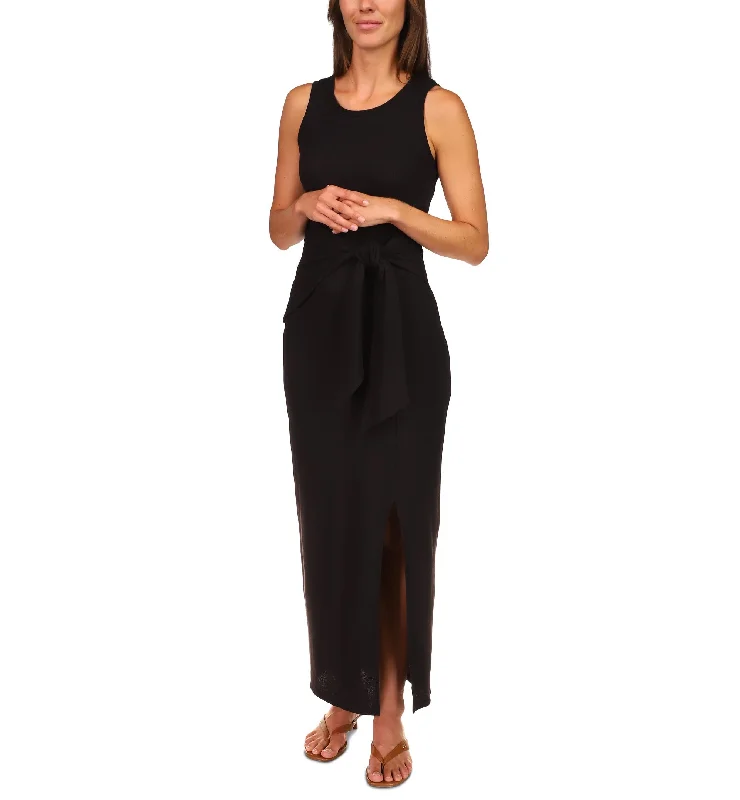 Act Fast Michael Michael Kors Waffle-Knit Tie-Waist Maxi Dress