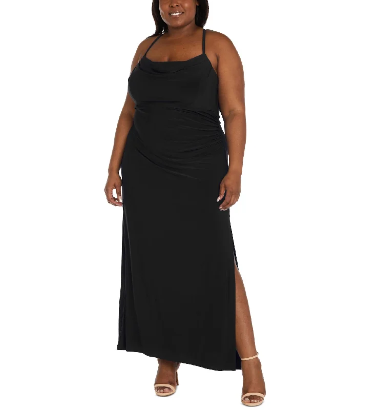 Price Smash Morgan Company Trendy Plus Size Long Draped Front Dress