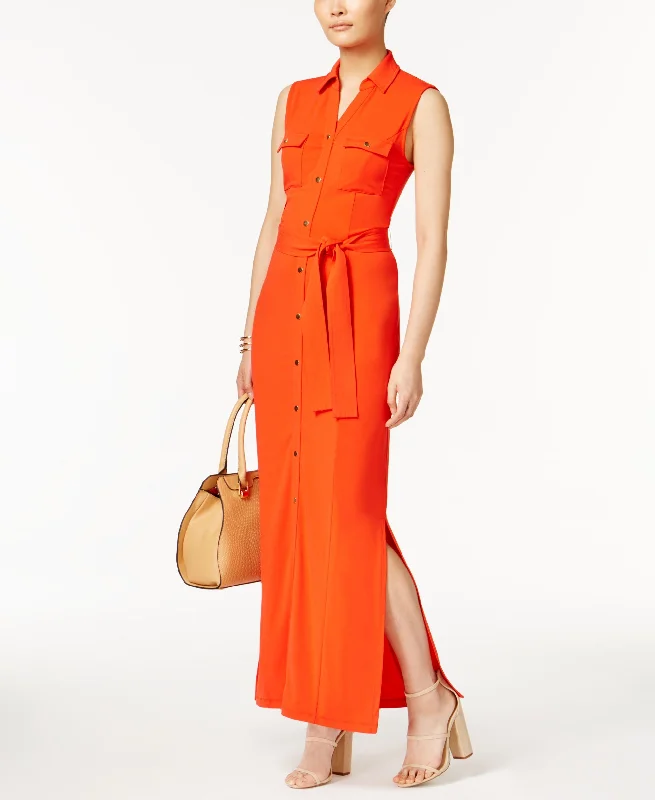 Closeout Sale Olivia Grace Belted Maxi Shirtdress