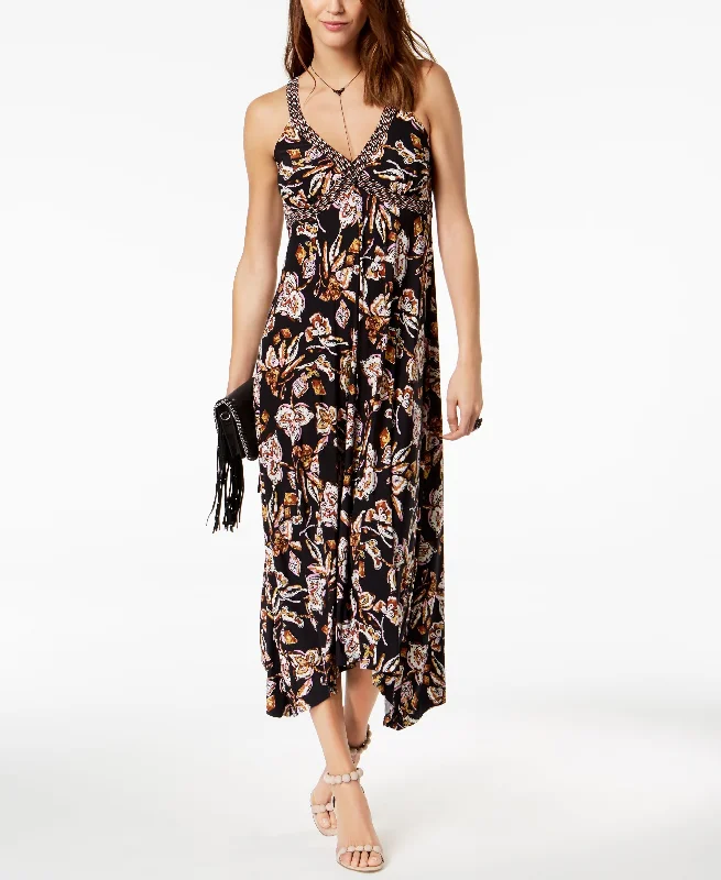 Discount Deals Printed Handkerchief Hem Dress