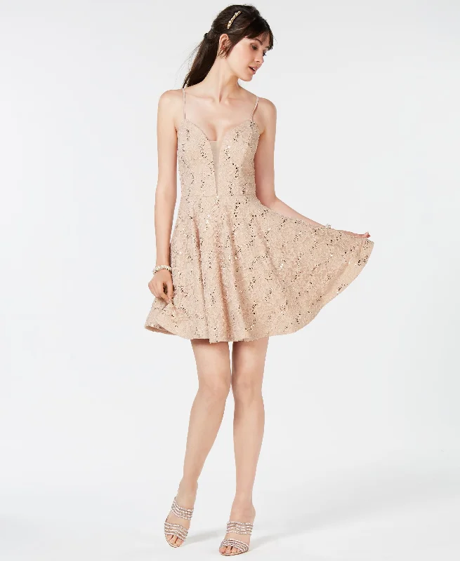 Sneak Peek Sale Speechless Juniors Sequin Embellished Lace Dress