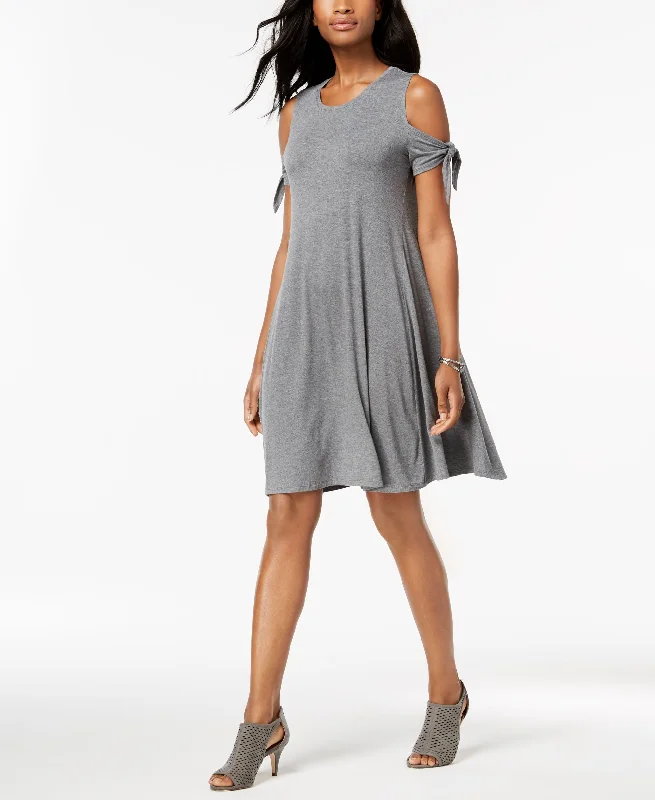 Blowout Sale Cold-Shoulder Swing Dress