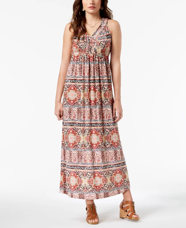 Discount Mania Style & Co Printed Maxi Dress