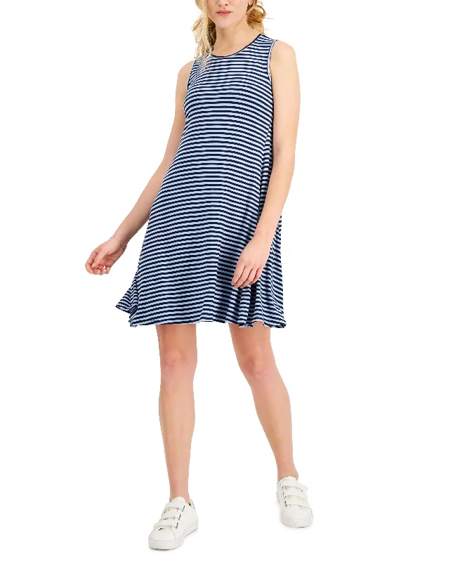 Warehouse Sale Style & Co Striped Knit Tank Dress