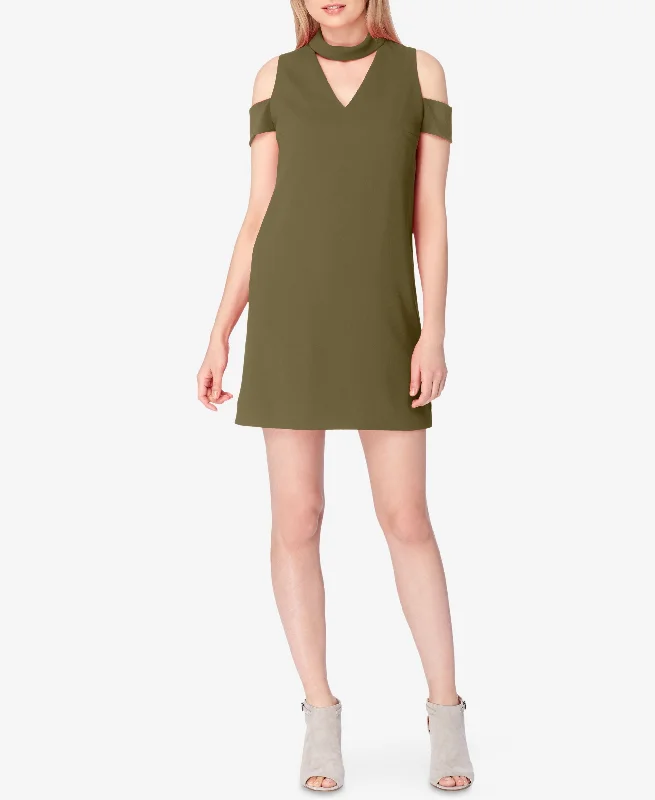 TIME-Limited Offer Tahari Asl Cold Shoulder Mock Neck Shift Dress