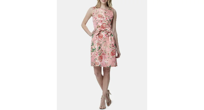 Final Clearance Tahari Asl Metallic Bow Fit Flare Dress