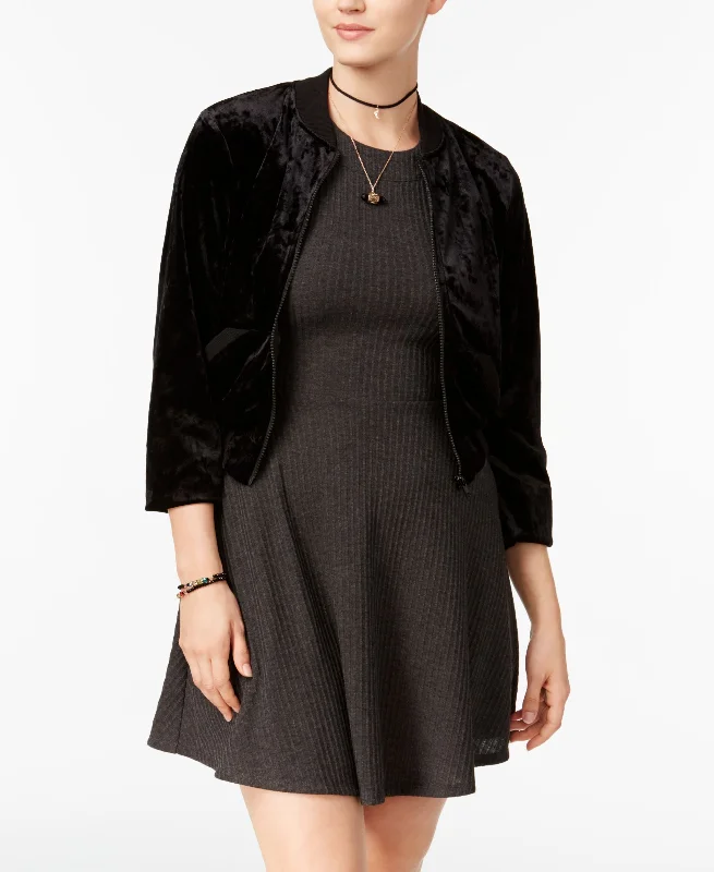 Online Only Teeze Me Juniors Bomber Jacket Fit Flare Dress
