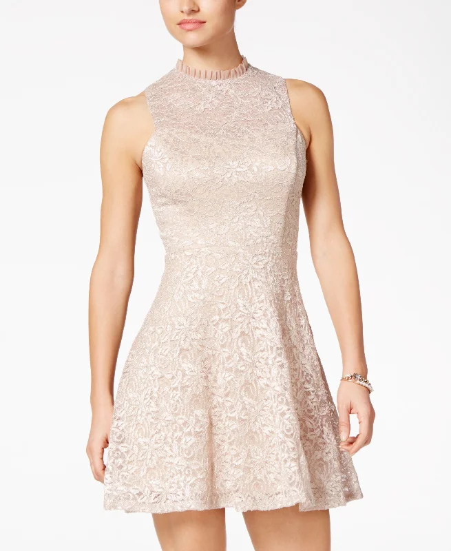 Savings Event Teeze Me Juniors Glitter Lace Ruffle Dress