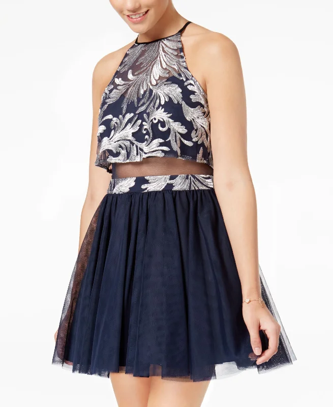 Take Advantage Teeze Me Juniors Popover Fit Flare Dress