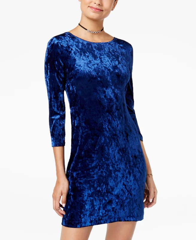 Special Price Teeze Me Juniors Velvet Crisscross Back Bodycon Dress