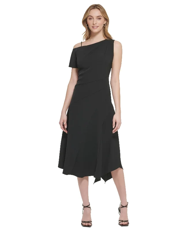 Reduced Prices Women's Asymmetrical Neck Angled Hem Dress