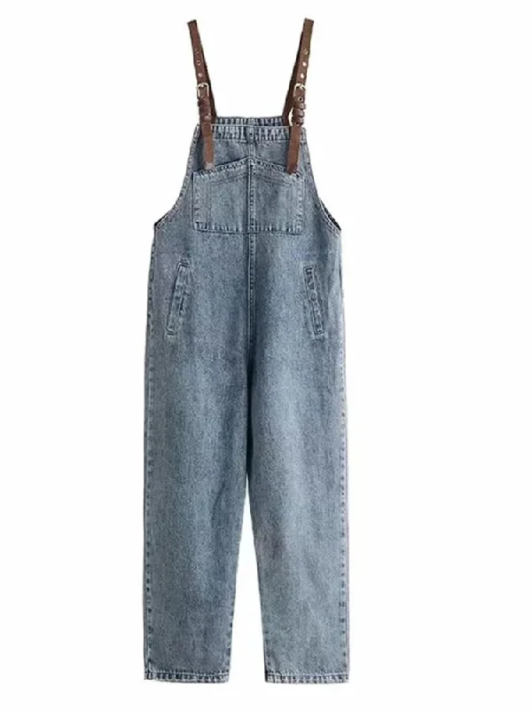 Deal Frenzy Womens Denim Overalls Loost Fit