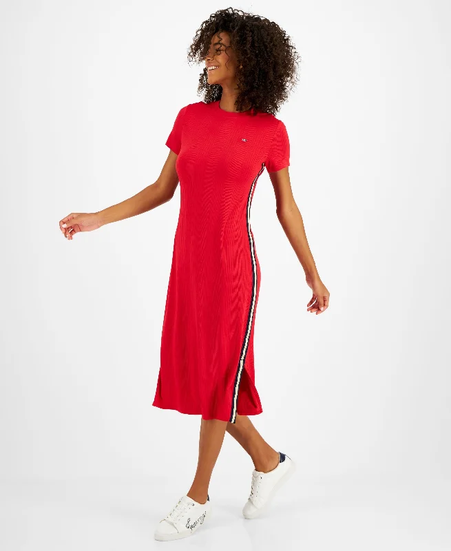 The Best Prices Women's Metallic-Stripe Midi Dress