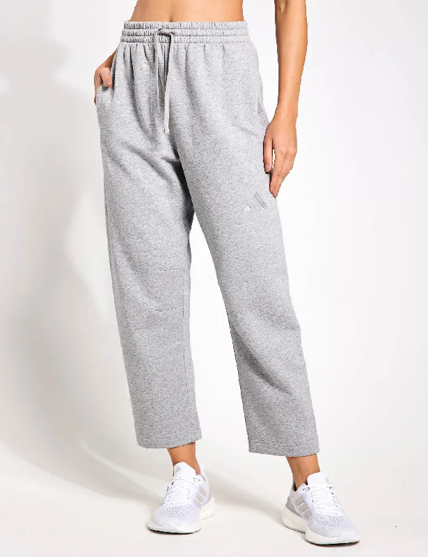 Hurry In ALL SZN Fleece Barrel Leg Joggers - Medium Grey Heather