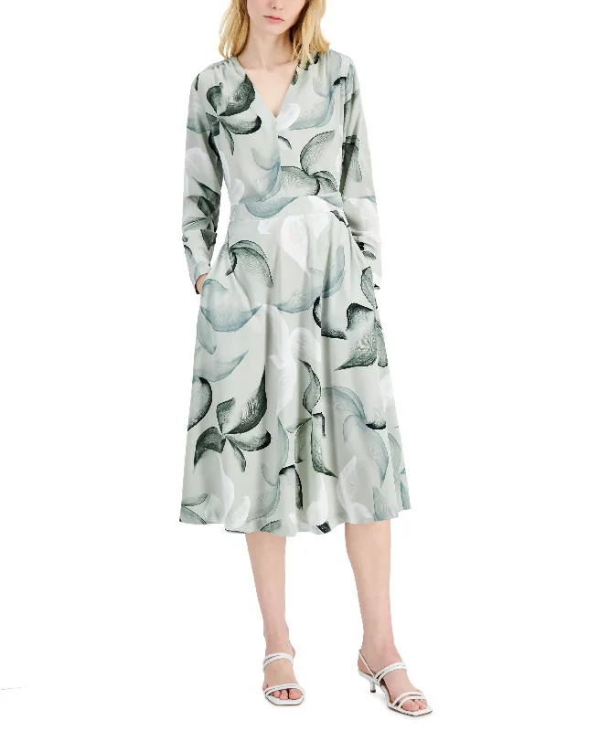 Members Only Alfani Floral Printed V Neck Dress