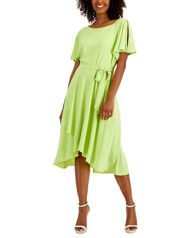 Price Drop Anne Klein Womens Flutter Sleeve A Line Dress