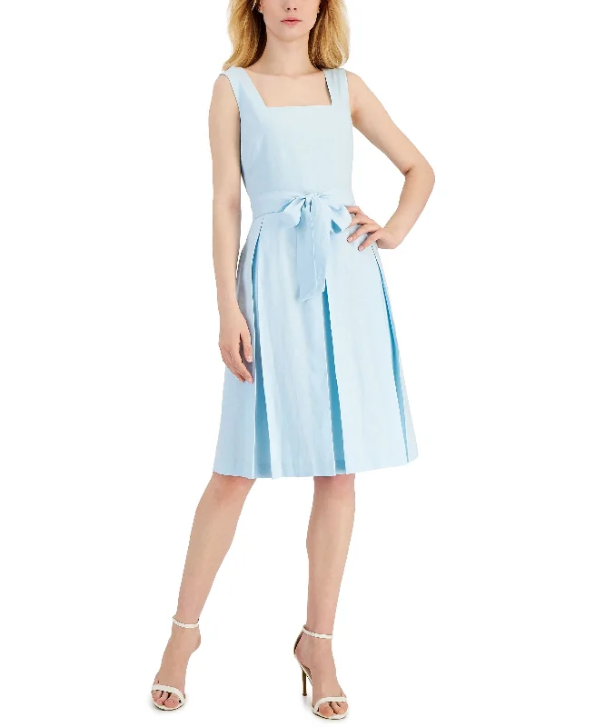 Savings Event Anne Klein Womens Square Neck Fit Flare Dress