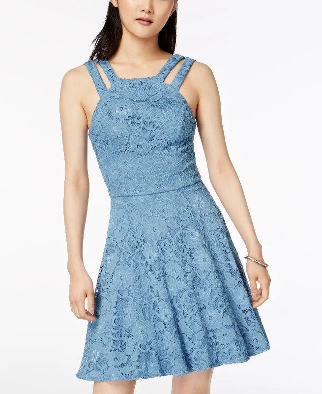 Flash Deals B Darlin Juniors Lace Fit Flare Dress