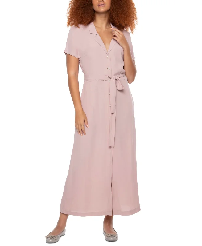 Deal Dash Back Tape Button Down Maxi Dress
