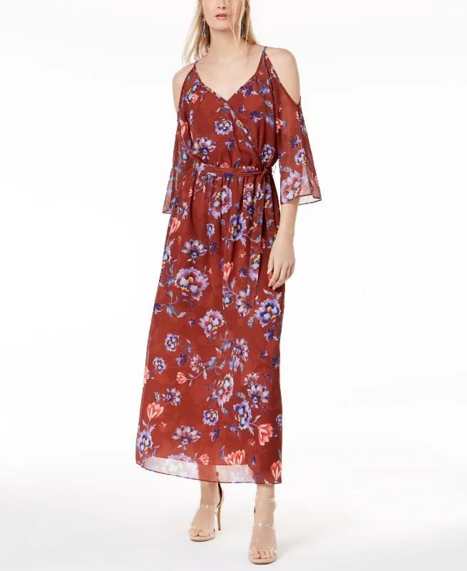 Markdown Madness Bar III Floral Print Cold Shoulder Dress