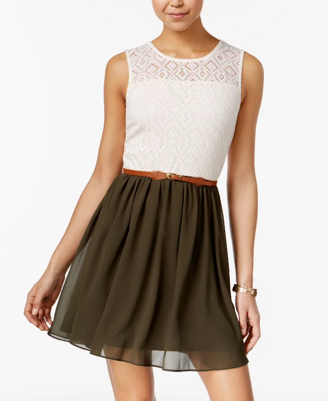 Mega Deal Bcx Juniors Belted Fit Flare Dress