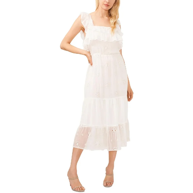 Deal Dash CeCe Womens Ruffled Sundress Maxi Dress