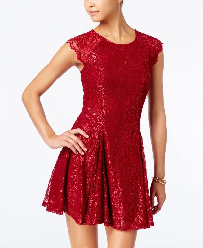 Daily Specials City Studios Juniors Lace Fit Flare Dress