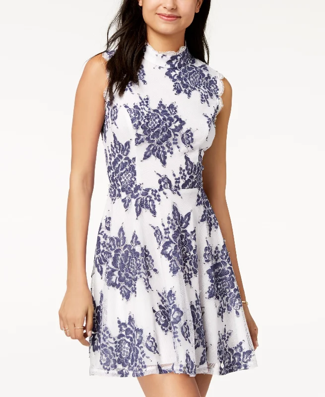 Big Discounts Juniors' Lace Fit & Flare Dress