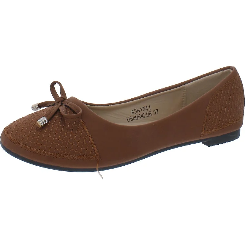 Savings Galore CREPUSCOLO Womens Faux Leather Slip-On Ballet Flats