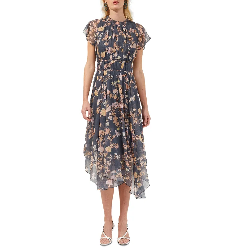 Reduced Prices Crinkled Asymmetrical Midi Dress
