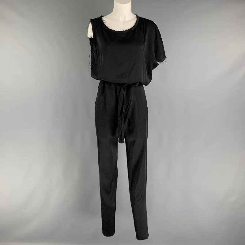 Price Drop DIESEL Size M Black Rayon Blend Sleeveless Jumpsuits