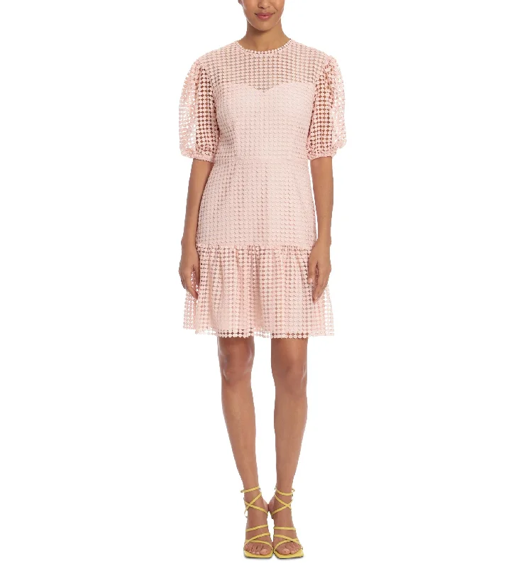 Fantastic Deals Donna Morgan Crochet Puff Sleeve Dress