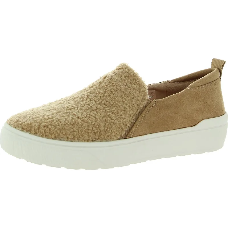 Extra Discounts Dr. Scholl's Shoes Womens Delight Cozy Faux Fur Lifestyle Slip-On Sneakers
