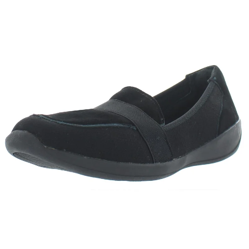 Final Markdown Eazies Womens Jackie Faux Suede Padded Flats