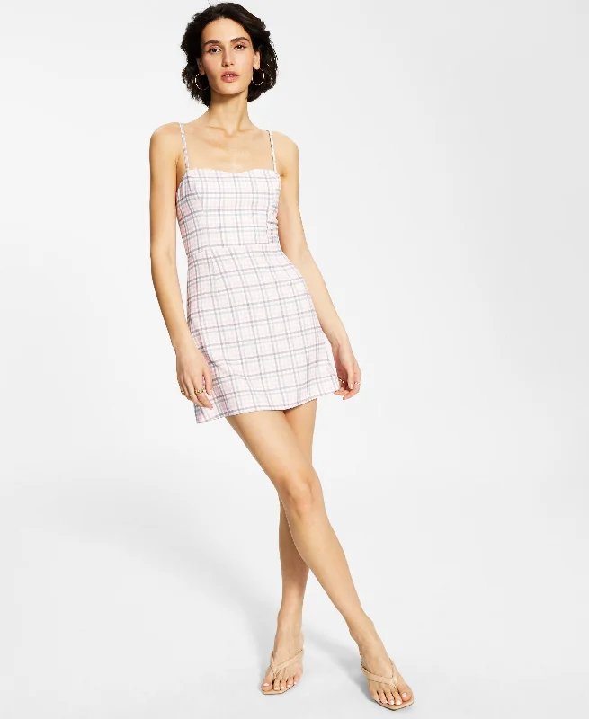 Blowout Sale French Connection Sleeveless Plaid Sweetheart Dress