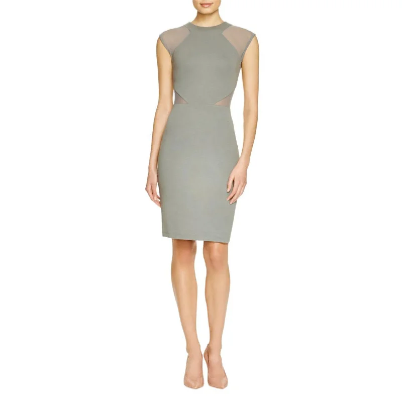 Bonus Savings French Connection Womens Mesh Inset Sheath Cocktail Dress